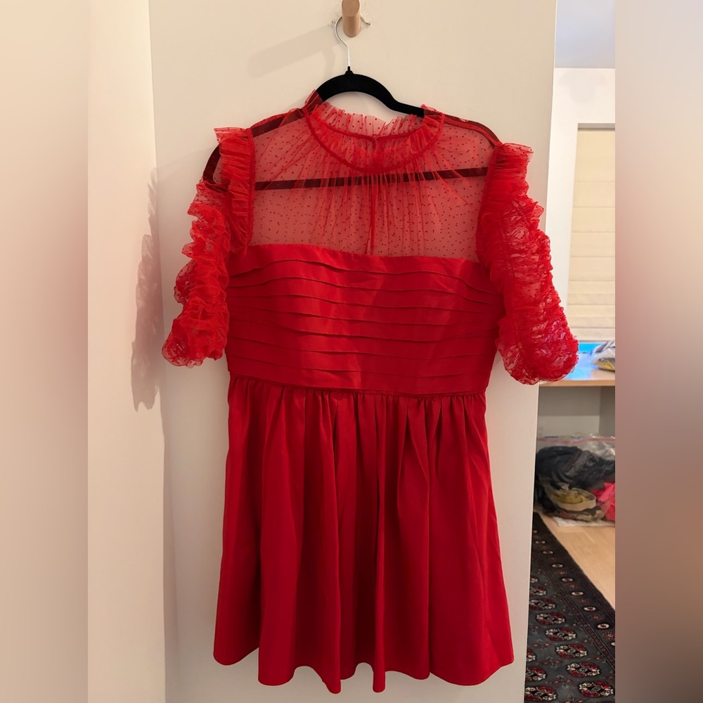 Self-Portrait Red Formal Chiffon MiniDress